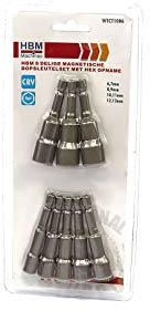 HBM 8-teiliger magnetischer Steckschlüsselsatz mit HEX-Schaft