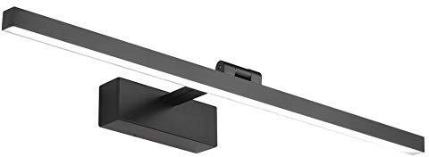 Klighten LED Spiegellampe Bad 61cm, 180 Grad Drehung Wandleuchte für bad IP44, 18W 1170 Lumen Spiegelleuchte Bad, Badleuchte Wand ​Aluminium, 5500K Kaltes Weiß, Schwarz