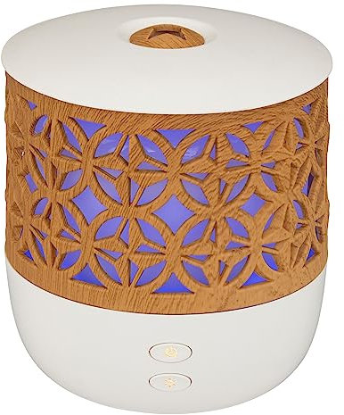 Atmosphera - Diffuseur d'huiles essentielles - blanc et effet bois 100 ml