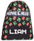 Minecraft - Personalisierte Kordelzug Taschen - Große Schule Tasche und Turnbeutel für Kinder - Offizielle Merchandise - Personalisierte Turnbeutel Fanatics