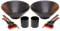 INTIRILIFE Set di ciotole per Ramen per 2 persone in ceramica nera - 1,1 litri - 2x ciotola bacchette cucchiaio tazza e vassoio ciascuno - per zuppa di noodle riso udon ciotole Bowl zuppa giapponese