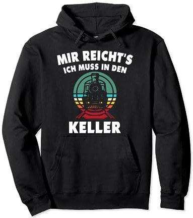 Modelleisenbahn Modellbahner Geschenk Lokomotive Sprüche Pullover Hoodie
