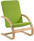 Home4You Kindersessel Kinderstuhl Freischwinger | Apfelgrün | Holz | Baumwolle | Sitzhöhe 28 cm