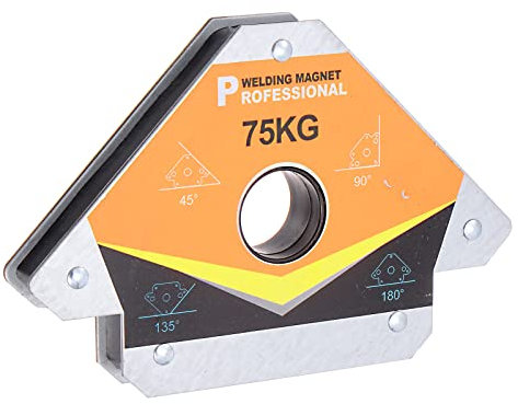 sourcing map Welding Magnetic Arrow Holder, 165LBS 45 90 135 Degree Angle Holding Power Welding Magnet with Hole for Metal Soldering Welding