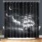 Lokigo Nautical Sailboat Shower Curtain, Marine Theme Sea Ocean Coastal Pirate Ship Anchor Sailor Moon Star Waves Curtains, Waterproof Fabric Shower Curtains Bath Decor, 72 x 72, Black & White