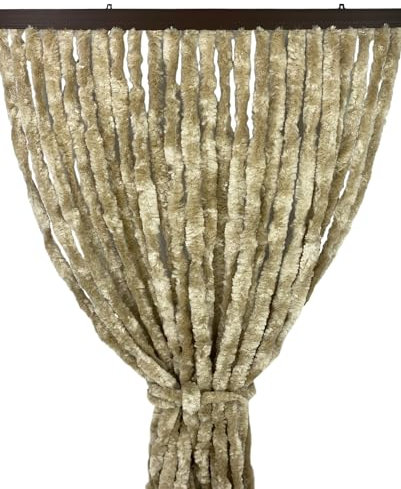 Tex family Tenda in Ciniglia Beige Soffio - Protezione Insetti, Semitrasparente, Facile Montaggio - 100% Polipropilene Riciclabile - Cm. 100x220