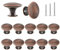 ShipeeKin 12x Vintage Schrankknöpfe Schubladenknöpfe Antik Schrankknauf Möbelknöpfe 30mm für Kommode Garderobe Badezimmer, Büro, Küche (Rot Kupfer)