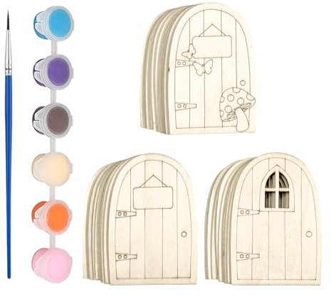 30 Pezzi Di Porte Fatate In Legno, 6 Colori, Porta Fatata, Porta Fatata, Ornamenti Creativi, Ornamenti Per Porte Vuote, Decorazioni Fai Da Te