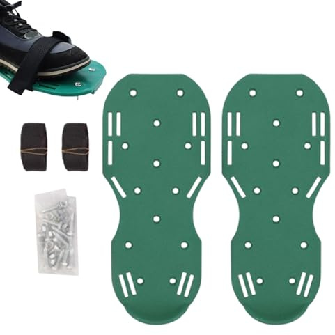 Rasenbelüfterschuhe, Rasenbelüfter, 2 x Schuhbelüfter, Stachelbelüfter für Rasen, Rasenbelüfter, Belüftungssandalen mit hochfesten Zinken, Luft