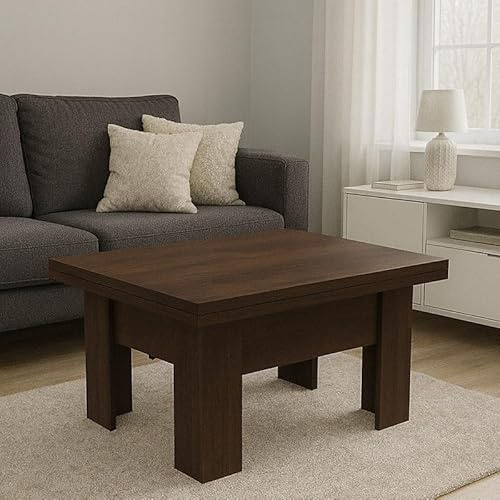 Agritrade AK Modern Coffee Table ERYK Extendable 100 to 200 cm ABS Veneer - Warmia Walnut