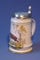 Zimmermann Bierseidel Bier-Krug Rehbock Burgherrenseidel mit Zinndeckel 0,5l