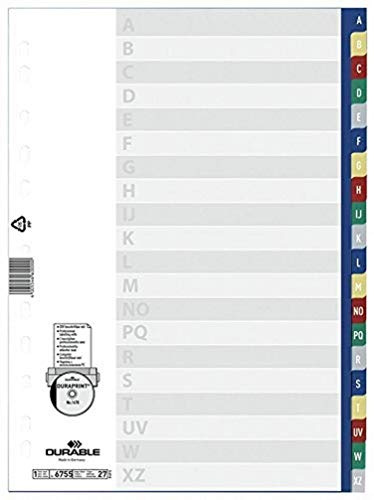 Durable Register A-Z Universallochung 20 Blatt Farb. Verlauf