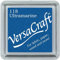 Tsukineko Versacraft Stempelkissen, Zitronengelb, klein, Ultramarin, 3.4 x 3.4 x 2 cm