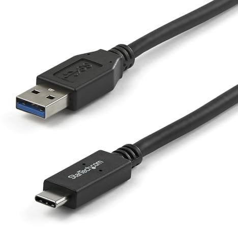 StarTech.com USB to USB C Cable - 3 ft / 1m - 10 Gbps - USB-C to USB-A - USB 2.0 Cable - USB Type C (USB31AC1M)