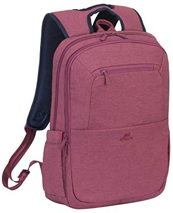 Rivacase 7760 Laptop-Rucksack 15,6 Zoll, Rot | Laptop-Rucksack für Notebook und Tablet, wasserfest, mit Trolley-Gurt, ideal für Reisen