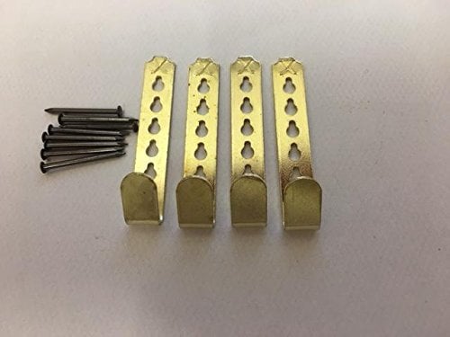 HARDWARE FOR YOU LTD Pack of 4 Picture Adjustable J Hooks with PINS