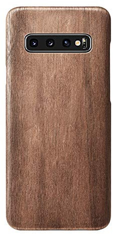 qichenlu Kugelsicher Aramidkern Walnussholz Echtholz Hülle Backcover für S10,Hülle für S10,FSC zert. Naturholz Handyhülle aus Holz Hartschale Ultra Slim Wood Case für Samsung Galaxy S10