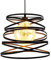 Pequeñas cremosas lámpara colgante industrial retro de 30 cm, lámpara vintage lámpara de metal E27 cuerda ajustable decoración (negro)