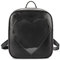 STEAMEDBUN Ita Bag - Zaino a forma di cuore, con inserto, colore: Nero, Nero, S