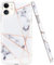 Jaholan Coque iPhone 11 Coque TPU Gel Housse Etui Protection Ultra Fine Mince Léger Case Souple Coque pour iPhone 11 6.1 Pouce - Marbre Design White Rose Gold