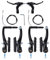 RUJOI Fahrradbremsensatz V-Typ,110mm V-Brake Bremssattel,70mm Fahrradbremsbelagsatz,Aluminium Fahrradbremshebel,F/R Bremsgehäuse und Kabel,Bremsen V-Typ Ersatzset für MTB,Rennrad,BMX,E-Bike