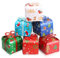 LOKIPA 24pcsChristmas Kraft Paper Gift Treat Goody Candy Sweet Boxes, 6 * 6 Inch Xmas Party Paper Treat Candy Boxes with Bow for Christmas Favor