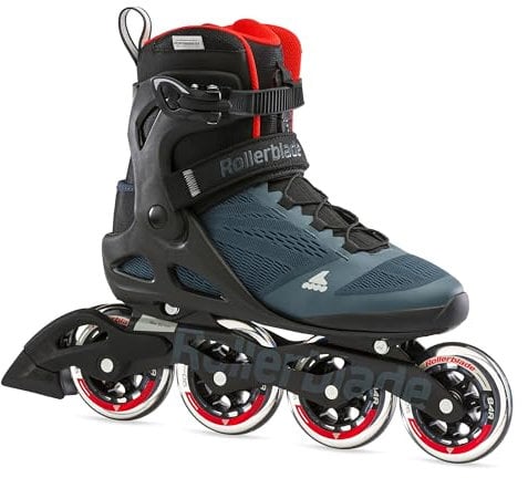 Rollerblade Herren Macroblade 90 Inlineskate, Blau/Orange, EU: 42 (UK: 8 / US: 9)