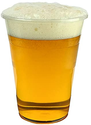 Gastro-Bedarf-Gutheil 500 Trinkbecher, Plastikbecher 0,3 l Transparent mit Füllstrich Bierbecher