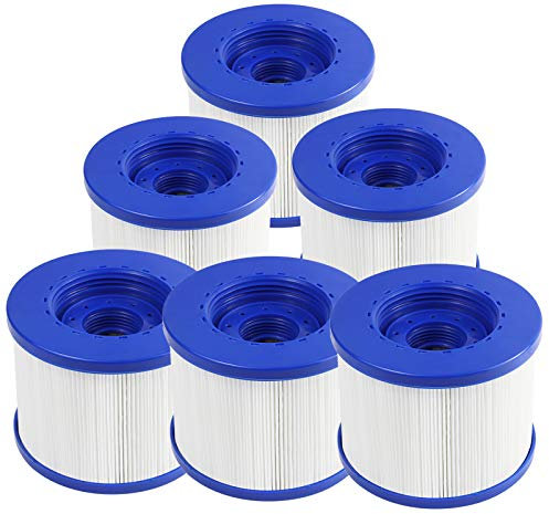 ALLOMN Filtro Piscina, 10.5 * 8,2 CM 6PCS Elemento Filtro del Filtro Cartucho Filtro Piscina Accesorios Filtro spa Perezoso Filtro Hidromasaje Filtro para Aqua SPA/Aquaparx/Restway/Goplus/Wido