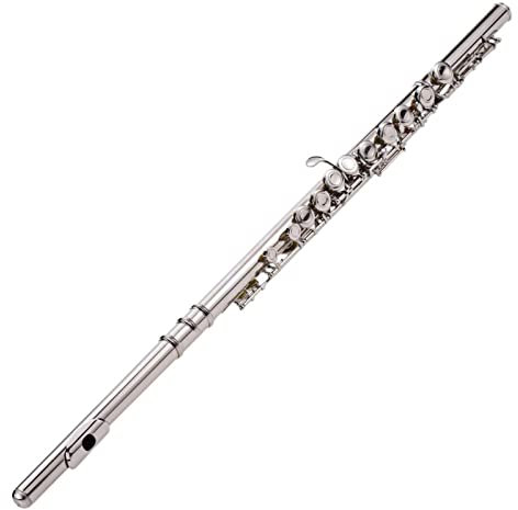 ZUZU Anfängerflöte Flöte Vernickelt 16 Löcher C Schlüssel Cupronickel Woodwind Instrument & Reinigung Tuch Stickhandschuhe Mini Gepolsterte Tasche Querflöte
