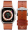 Eternel - Cinturino Vintage Logan honey compatibile con Apple Watch 44/45/46/49 mm adattatori Ultra (titanio) - Realizzato a mano in Francia con pelle pieno fiore - Compatibile con tutti Apple Watch