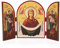 NKlaus Maria Schutz - Pokrova Triptychon Holz Ikone 25x16cm christlich 11089