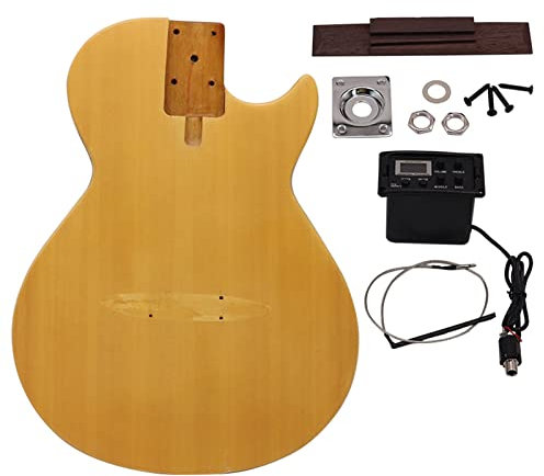 Massive Fichtendecke Für Selbermachen, Unvollendeter Silent-Klassikgitarrenkorpus, Okoume-Holz, Klassischer Gitarrenlauf, Ersatzteil-Kit DIY Bausatz E-Gitarre