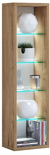 VCM Holz CD DVD Regal | Bücherregal | Aufbewahrung | Maße H. 77 x B. 21 x T. 14 cm | Standregal - Rasato L
