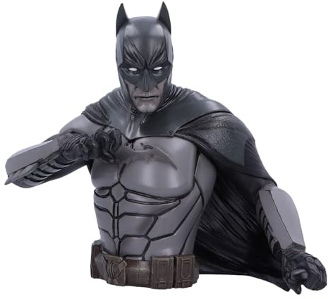 Nemesis Now Offizieller Batman: There Will be Blood Bust, 30 cm, Harz, Grau, Offiziell lizenzierter Batman, The Caped Crusader, DC Merchandise, Batman-Büste, aus feinstem Harz gegossen, handbemalt