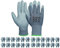 Ruvigrab Transpirable Poliuretano, Guantes De Trabajo Unisex Adulto, Gris (Grey), Talla 10 - 24 Pares Paquete De