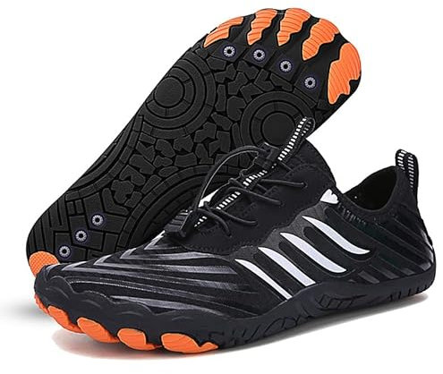 Orgonite Chaussures Pieds Nus Unisexes pour Homme et Femme - Séchage Rapide - Respirantes - Chaussures de Fitness Souples et légères - avec Semelle antidérapante et Large boîte à Orteils