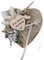 Hochzeit Ringkissen Holz Herz mit Trockenblumen für Eheringe mit Namen