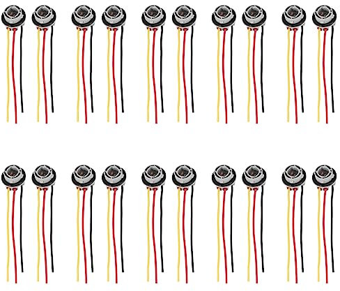liovitor 20Pcs 1157 Bay15D Lampenfassung Glühbirnen P21/5W Adapter Basis Sockel Stecker Kunststoff für Bremslicht