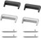 kwmobile Adaptateur de bracelet compatible avec Huawei Band 7 adaptateur bracelet - 4x connecteur 16 mm largeur - argenté-noir