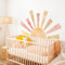Neukids Groß FABRIC Wandtattoo Sonne 122x73cm, Boho Wandtattoo kinder, Aquarell Sonne Wandsticker kinderzimmer Mädchenzimmer Schlafzimmer Wohnzimmer Babyzimmer Wandaufkleber