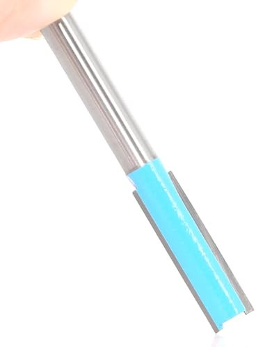 Akylin Straight Router Bit 1/4 Inch Shank, Two Flute Router Cutter Bit, 5/16 Cut Dia, 13/16 Cut Length, Carbide Tipped Straight Router Bit for Woodworking Slotting
