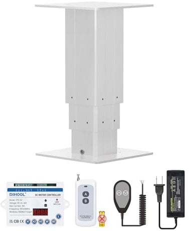 DIHOOL Colonna di sollevamento elettrica DC30 V, tavolo di sollevamento DC motore ascensore TATAMI ascensore nascosto (carico 100 kg, velocità 5 mm/S, 265 mm-540 mm)