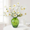 JINWOE Weiße Mohnblumen, Seidenblumen, lebensechte künstliche Pflanzen und Blumen, künstlicher Mohnblumenstrauß mit langen Stielen für Frühling, Küche, Tisch, Tafelaufsatz, Hochzeit, Babyparty,