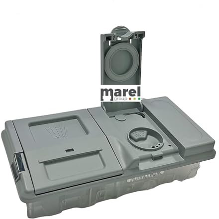 MAREL GROUP DOSATORE Detersivo Brillantante Lavastoviglie Compatibile Con Ariston Indesit Hotpoint, Dimensioni: 165x84x44 (mm), Modelli Compatibili: ELTB6M124EU DIFP8T94Z