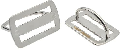 HOUSN 2 Stück 304 Edelstahl D Ring, D-Ring Tauchen D-Ring Belt Diving Tauchen Bleigürtel Halter Schnalle Tauchen Gewicht Gürtel Keeper Schnalle für Tauchsport,Silber