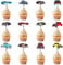 Classic Car Cupcake Toppers Variety Pack - 24 Pack Car Cupcake Toppers for Boys - Classic Car Party Decorations - 50s Car Cupcake Toppers - Vintage Car Party Decorations