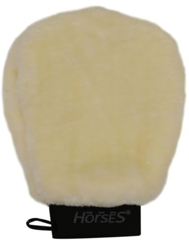 Horses Grooming Teddy-Handschuh, Zubehör für die Pferdepflege, langlebig, ergonomisch und sicher (Beige, Einheitsgröße)