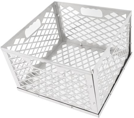 LOCADENCE Panier à Charbon de Bois, Panier de Foyer à Charbon de Conception Amovible, Panier à Charbon de Bois Robuste Portable en Acier Inoxydable pour Barbecue