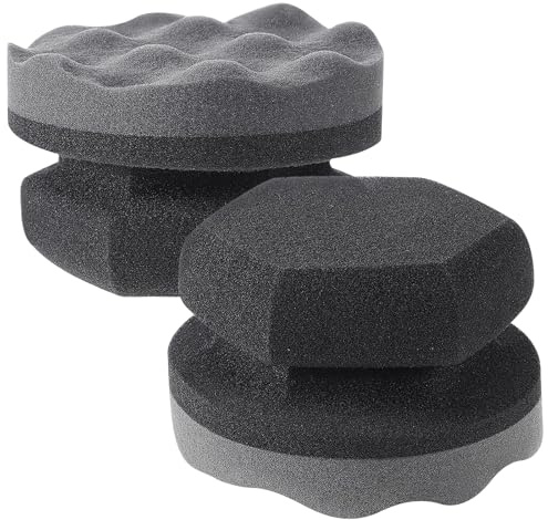Hshenjhu 2 Stück Tire Dressing Applicator Pad, Reifenglanz Wachs Applikator Pad, Reifenglanz Applikator Bürste, zum Auftragen von Reifenglanz, Dressing aus Vinylkautschuk und Zierzubehör